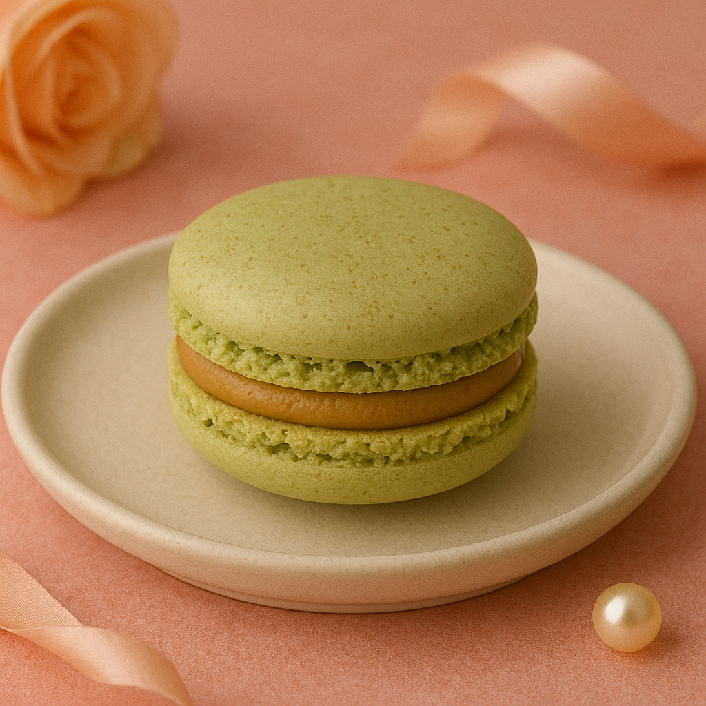 Macaron fistic și praline 